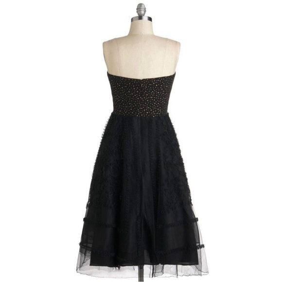 COREY LYNN CALTER black tulle dress Anthropologie - Picture 2 of 3